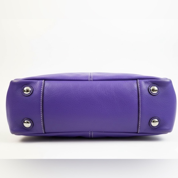 💜 Stunning Coach Purple Leather Satchel & Matching Wallet Set 💜 - Picture 4 of 13